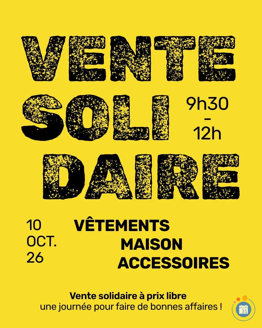 Image Vente solidaire [vêtements, maison, accessoires] (photo 1)