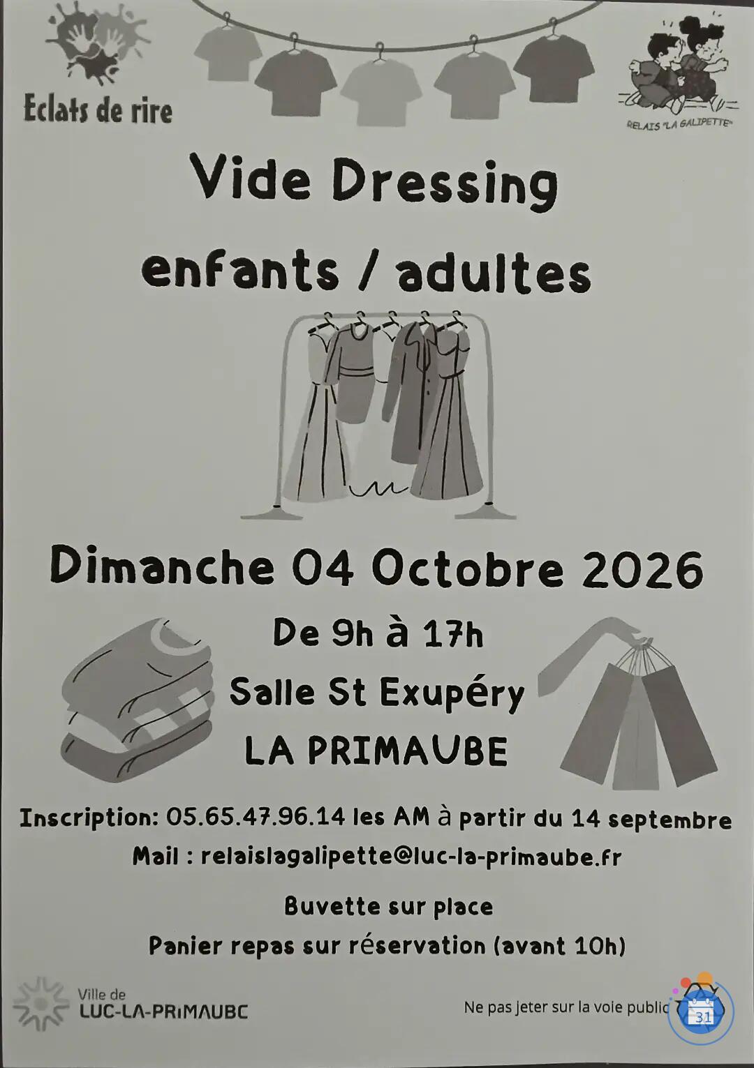 Image Vide dressing enfants,adultes (photo 1)