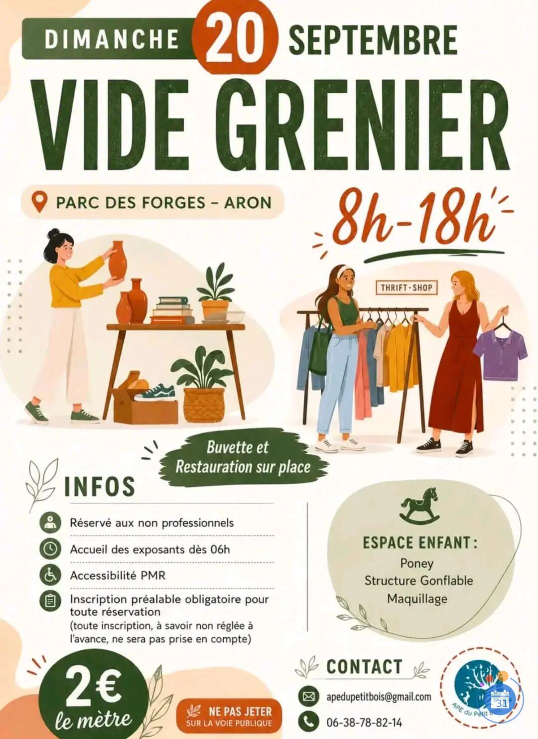 Image VIDE GRENIER ARON (photo 1)