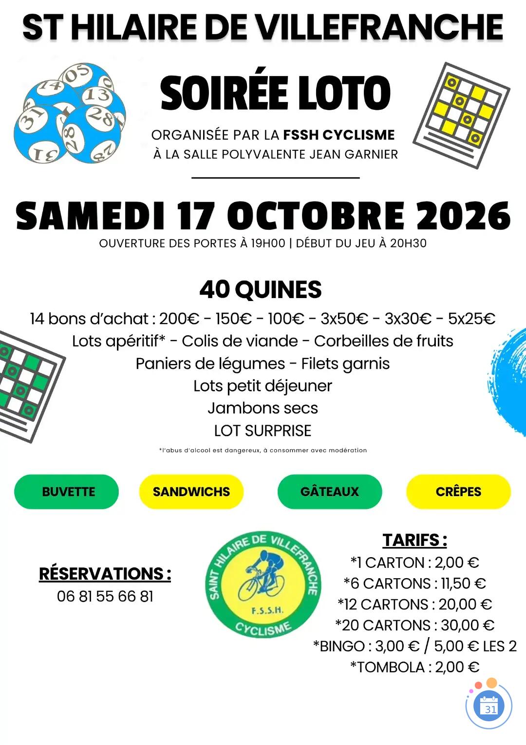 Image Loto FSSH Cyclisme (photo 1)