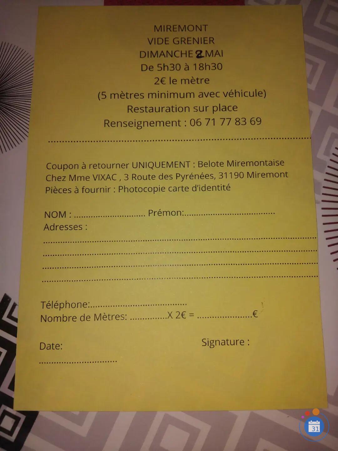 Image LOTO DE LA BELOTE MIREMONTAISE (photo 2)
