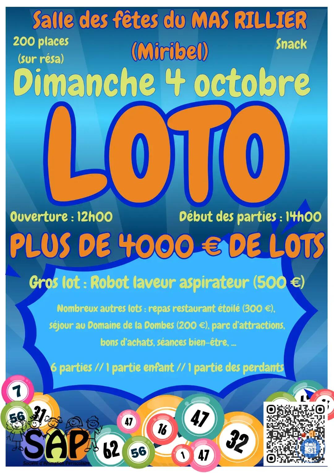 Image Super Loto + 4000 € de lots ! (photo 1)