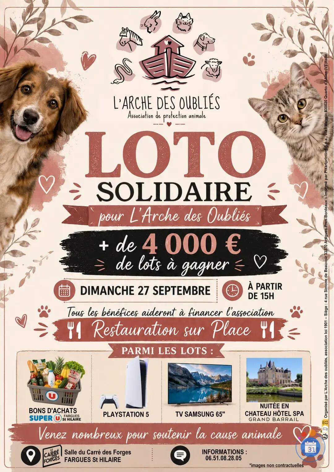 Image Loto Solidaire de l'Arche des oubliés (photo 1)