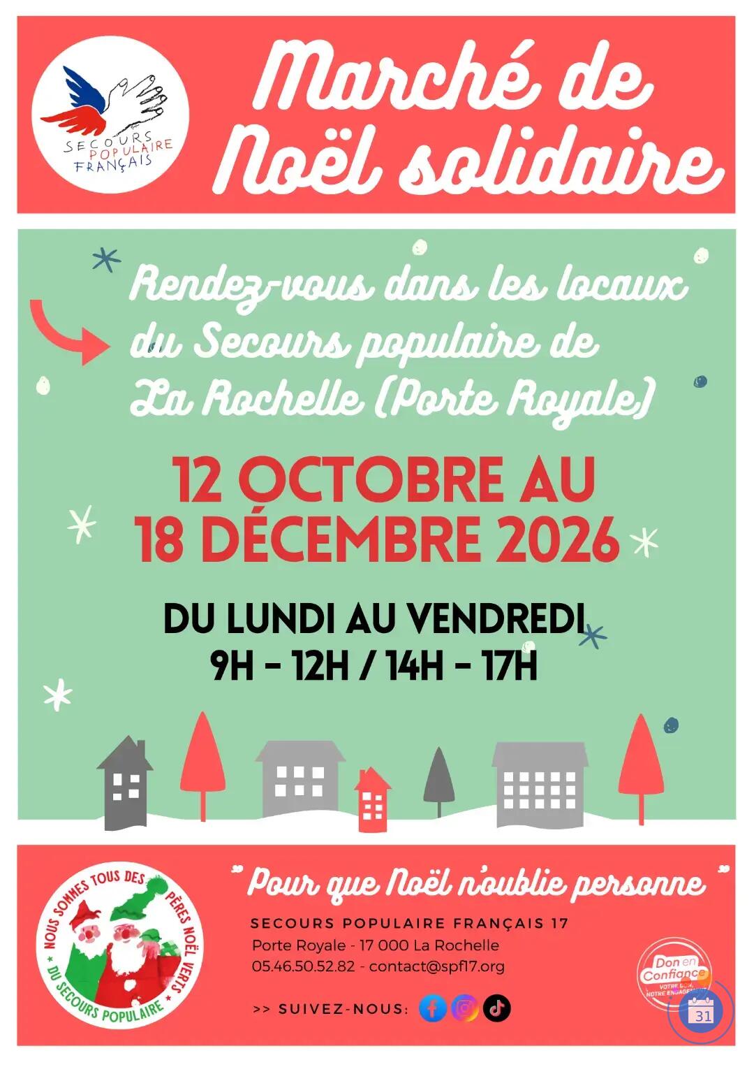 Image MARCHÉ DE NOËL SOLIDAIRE DU SECOURS POPULAIRE DE LA ROCHELLE (photo 1)