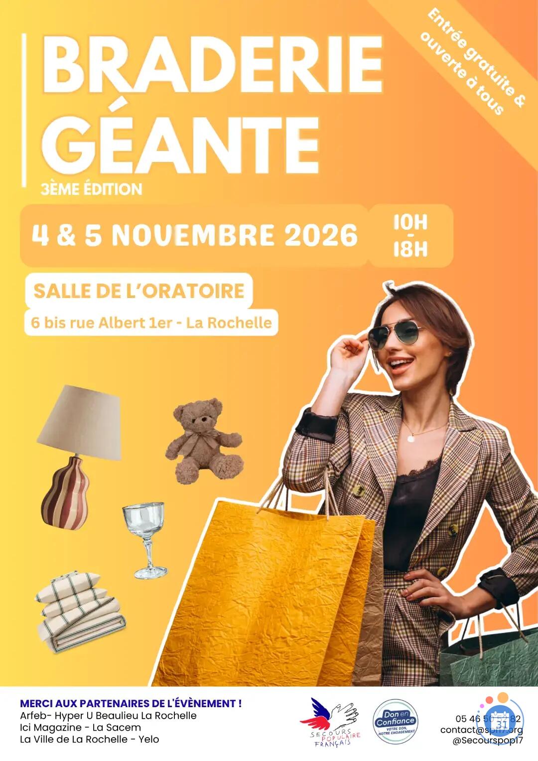 Image Braderie géante du Secours populaire de La Rochelle - 3ème édition (photo 1)