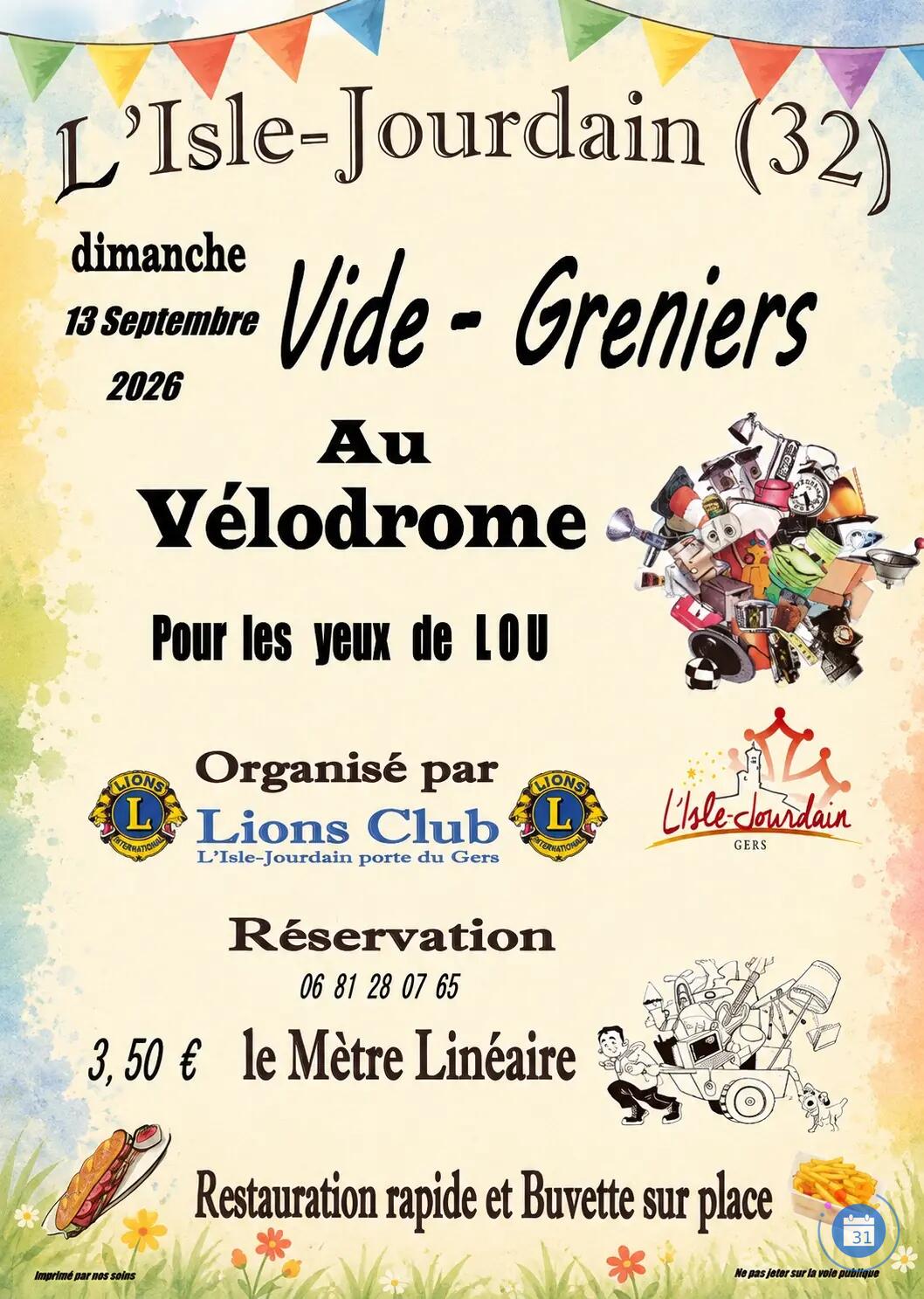 Image Vide grenier du Lions Club l’Isle Jourdain (photo 1)