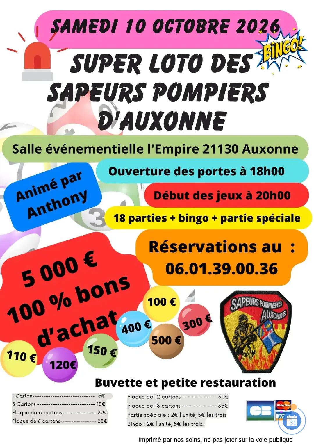 Image super loto des sapeurs pompiers d'Auxonne (photo 1)