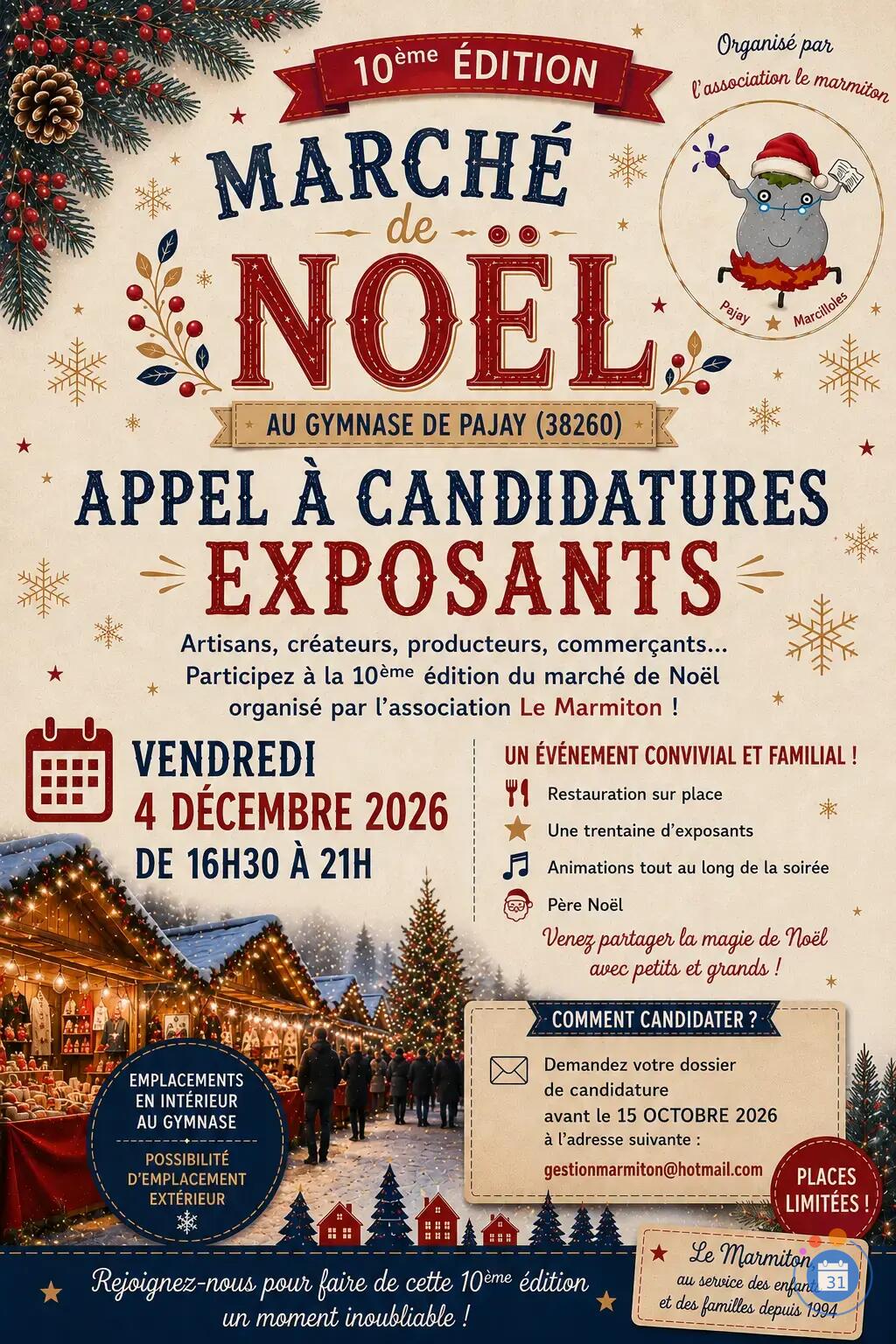 Image 10 ème édition Marché de Noël Pajay (photo 1)