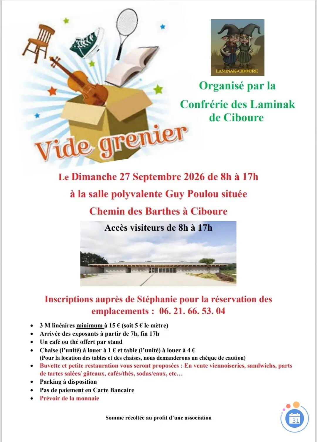 Image Vide grenier de la Confrérie des Laminak de Ciboure (photo 2)