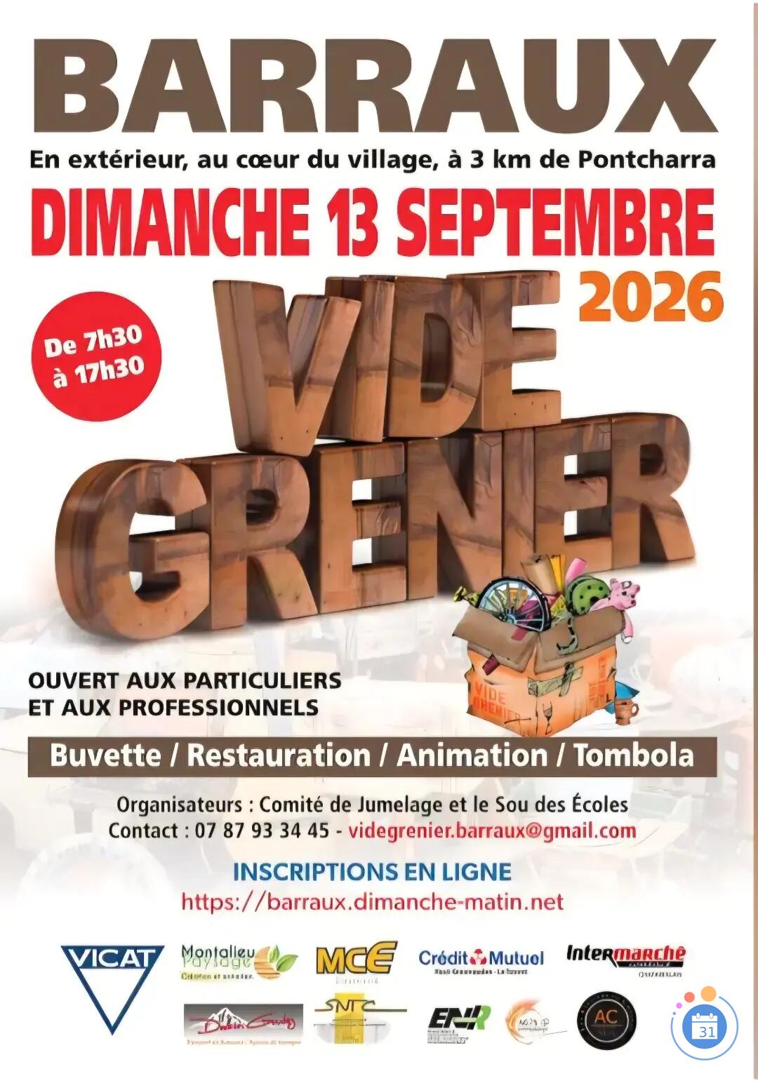 Image Vide grenier Barraux (photo 1)