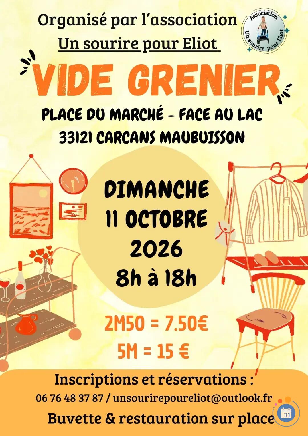 Image Vide grenier face au lac de Carcans Maubuisson (photo 1)