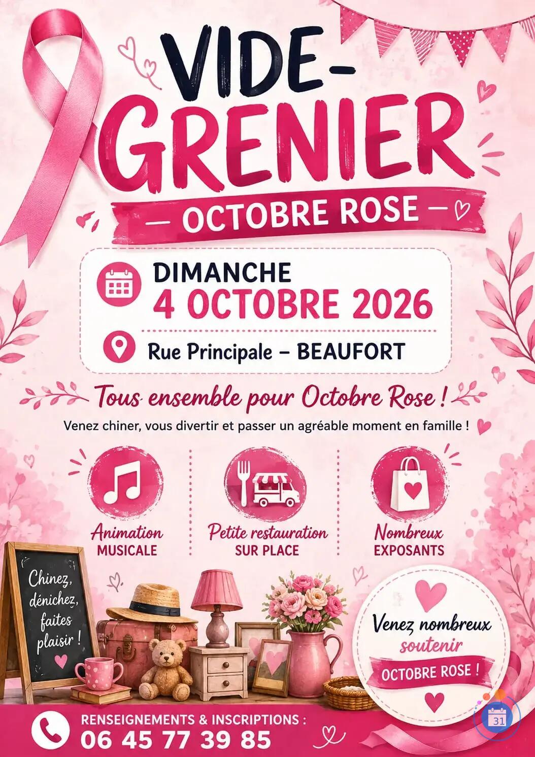 Image Vide grenier octobre rose (photo 1)