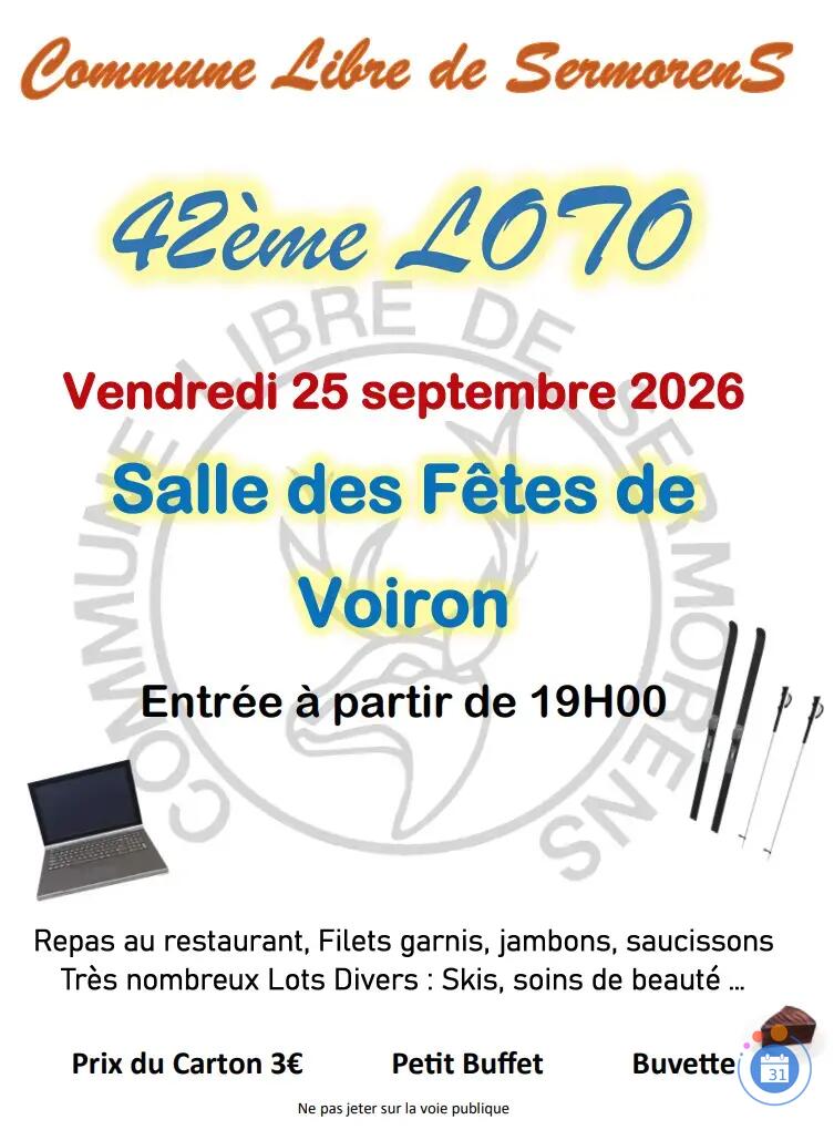 Image LOTO annuel de la Commune Libre de Sermorens (photo 1)