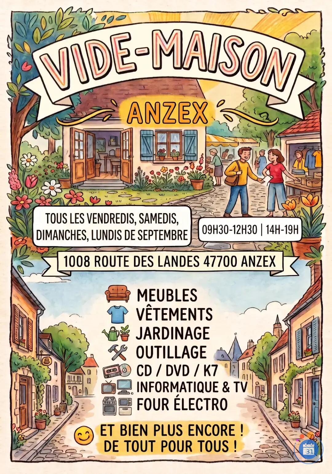 Image Vide maison sur ANZEX 47700 ven-sam-dim-lun (photo 1)
