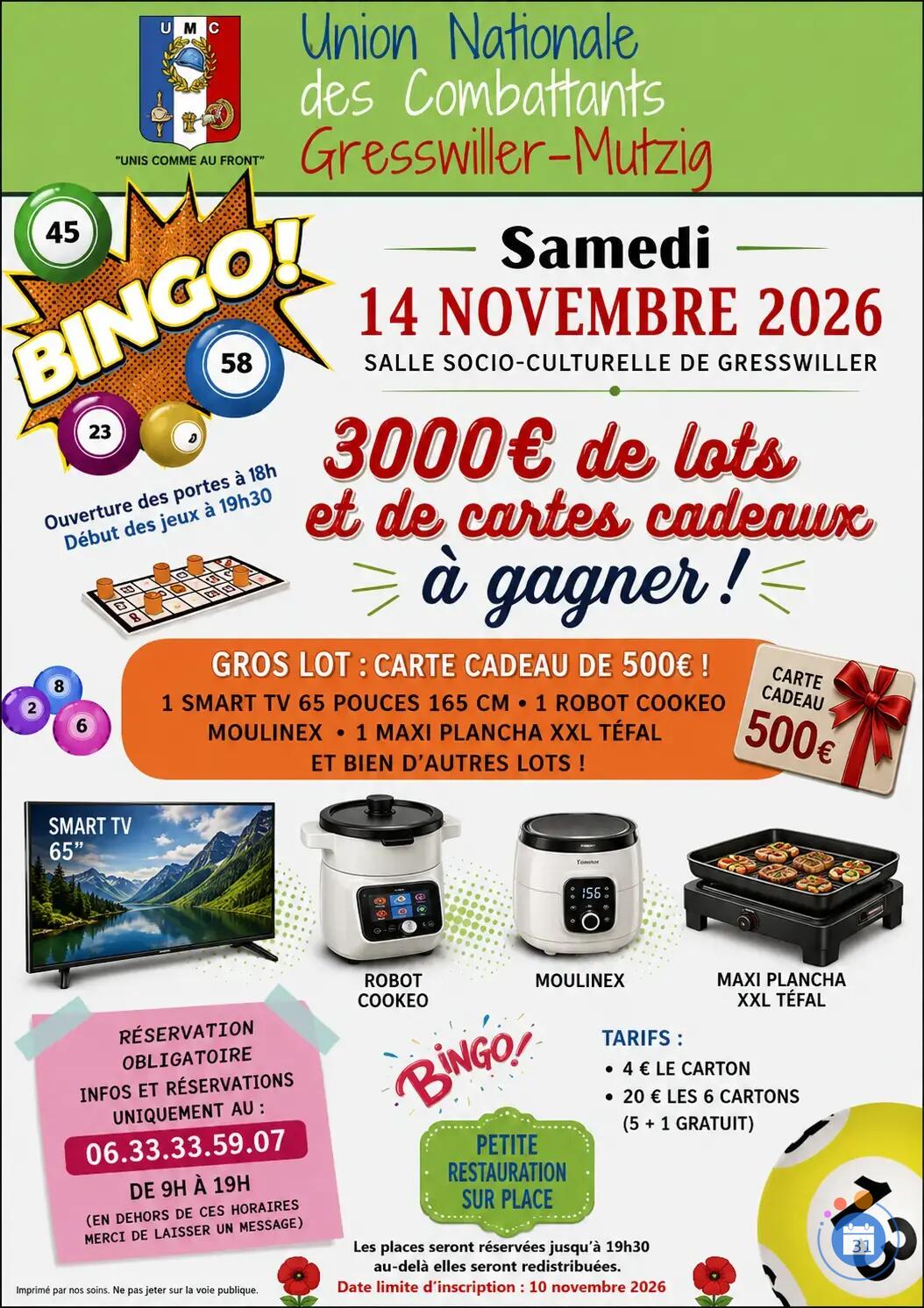 Image LOTO UNC GRESSWILLER MUTZIG (photo 1)