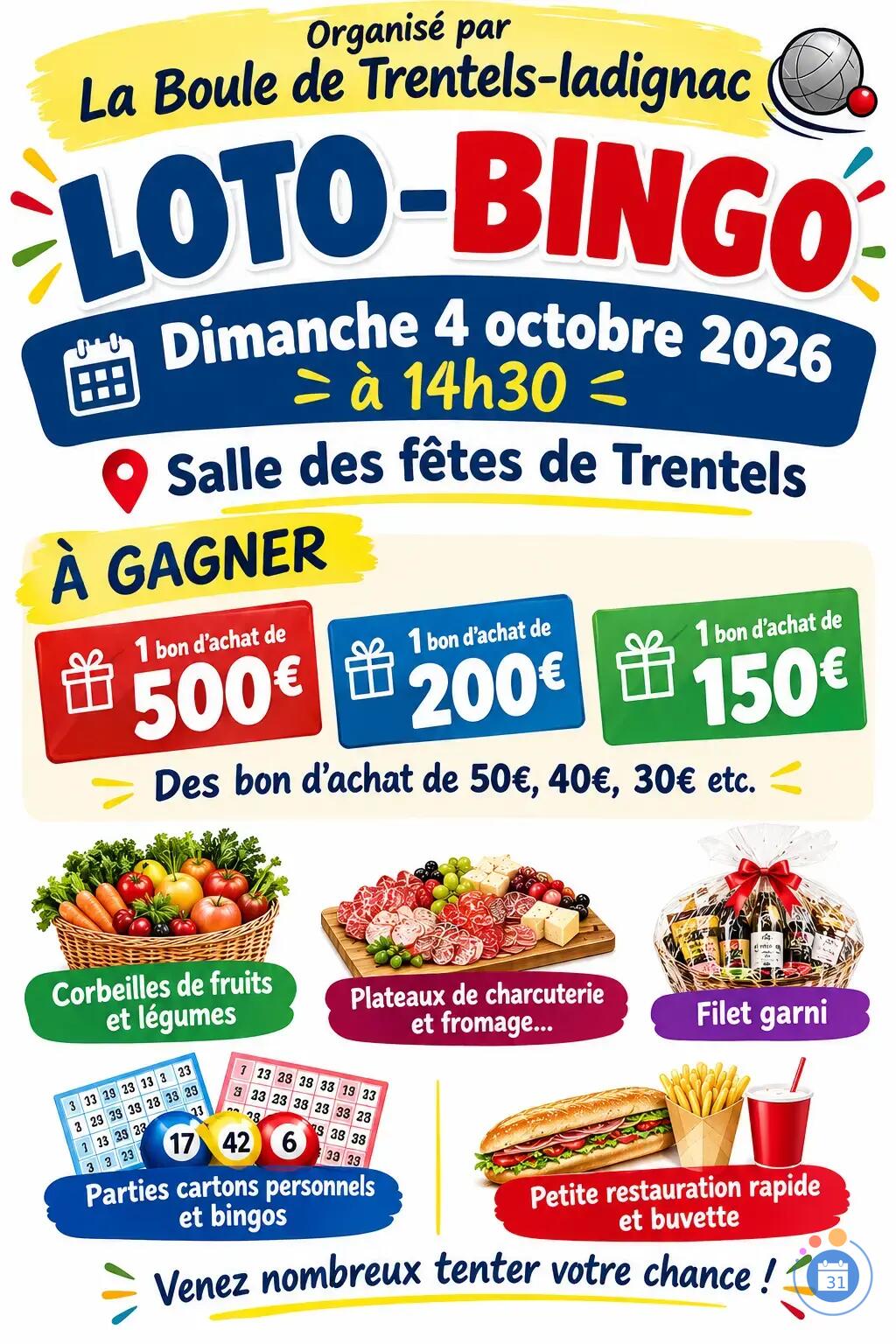 Image LOTO-BINGO de la Boule de Trentels-ladignac (photo 1)