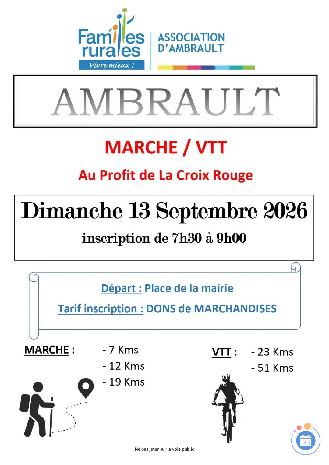 Image Marche + parcours VTT au profit de la Croix Rouge (photo 1)