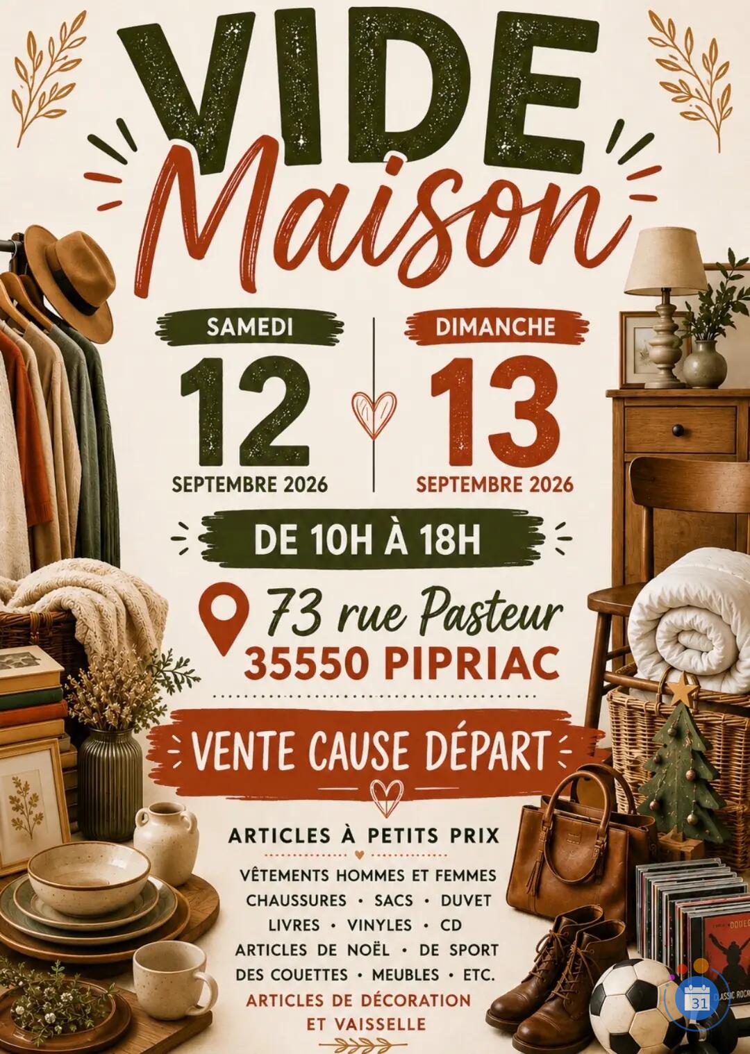 Image Vide maison cause départ (photo 1)
