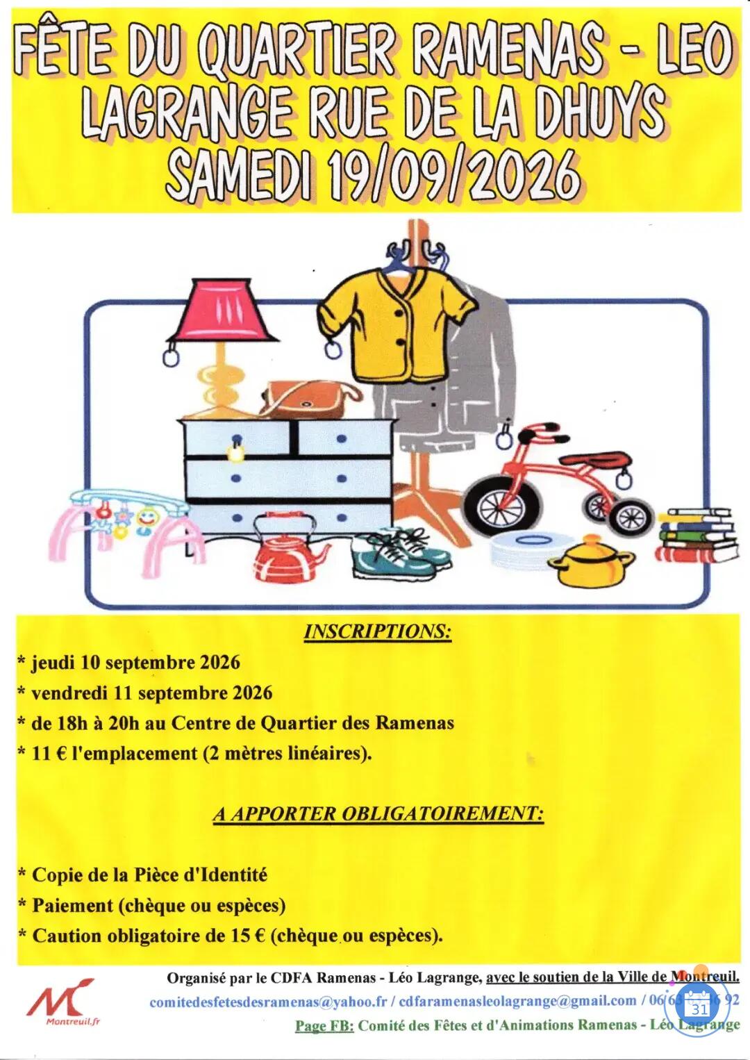 Image Fête du Quartier Ramenas - Léo Lagrange 2026 (photo 1)