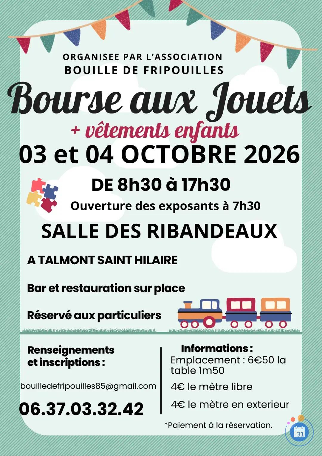 Image Bourse aux Jouets + Vêtements de l'association 'Bouille de Fripouilles' (photo 1)