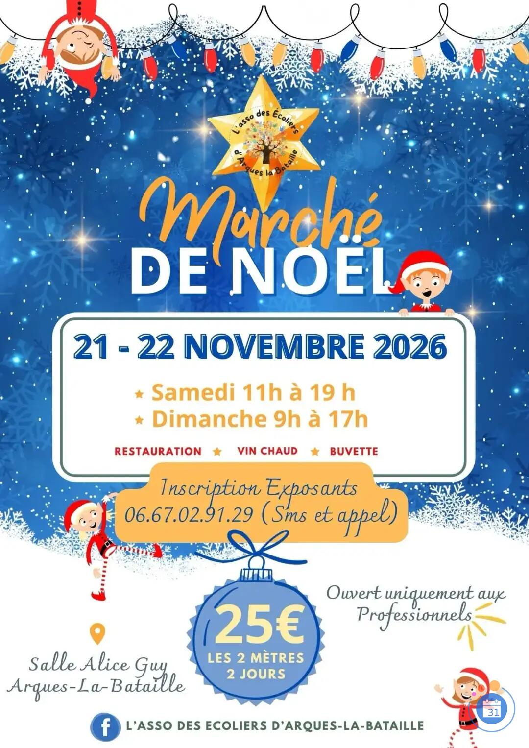 Image Marché de Noël organisé par les associations parents d'élève (photo 1)