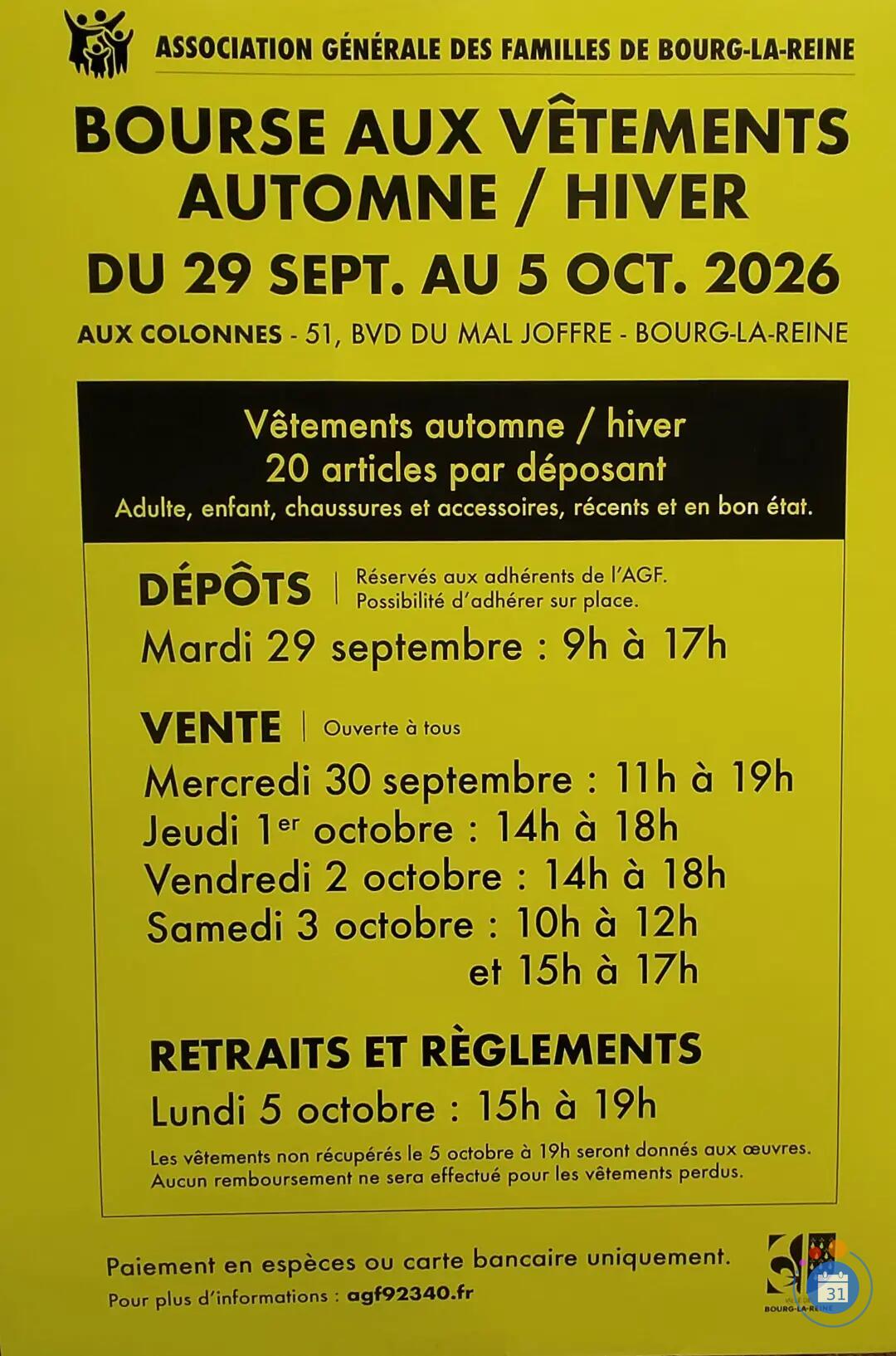 Image Bourse aux vêtements automne/hiver (photo 1)