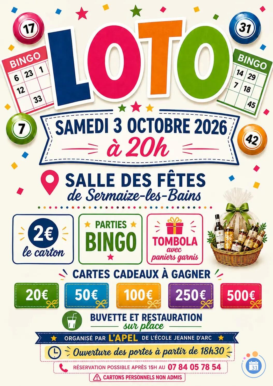 Image Loto apel école Jeanne d’Arc (photo 1)