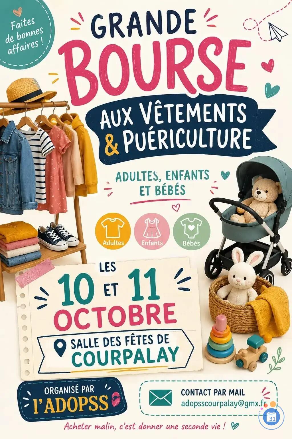 Image bourse aux vetements . adultes .enfants .bébés et puériculture (photo 1)