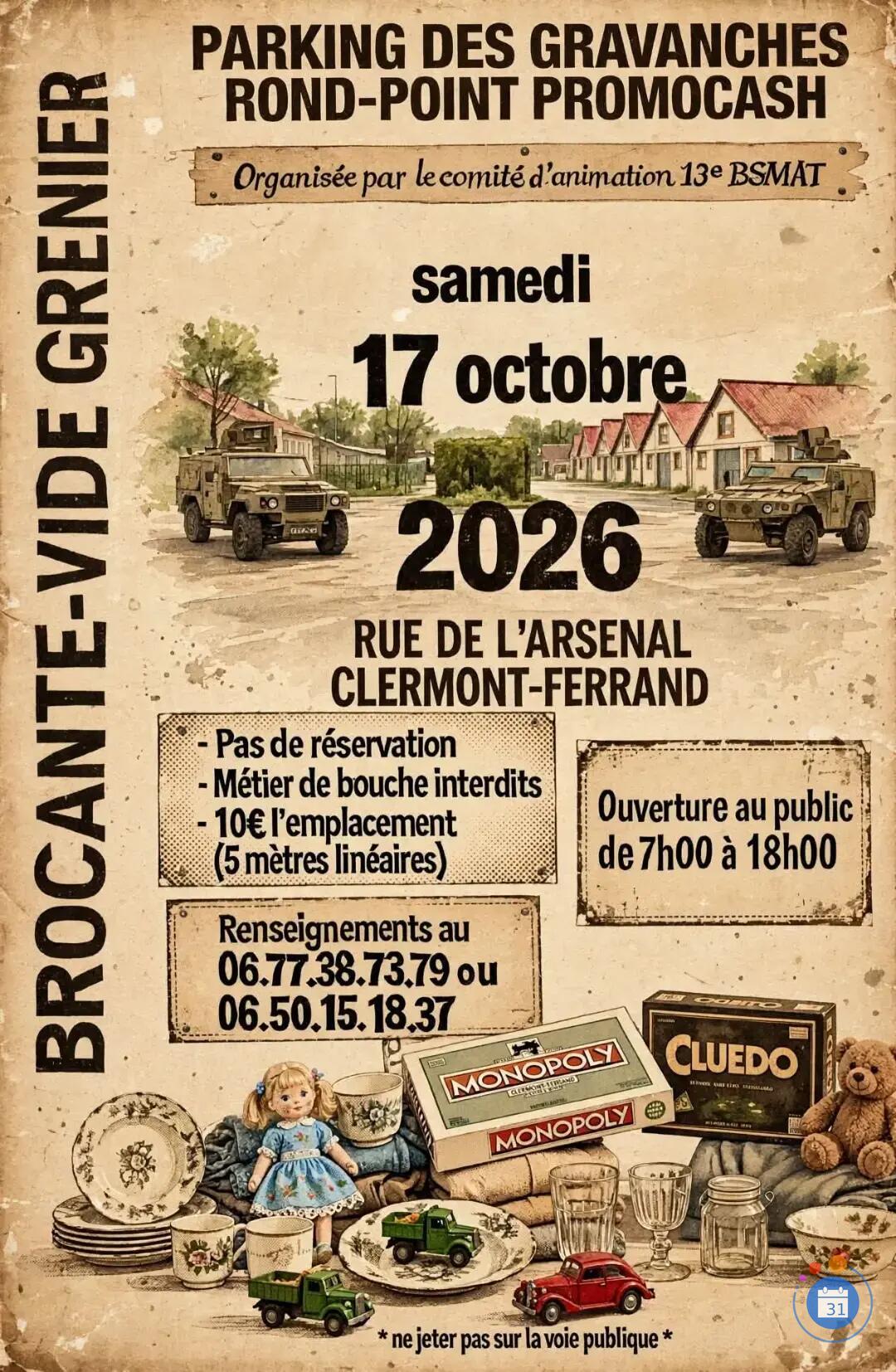 Image 28e vide grenier brocante du comité d'animation 13e BSMAT (photo 2)