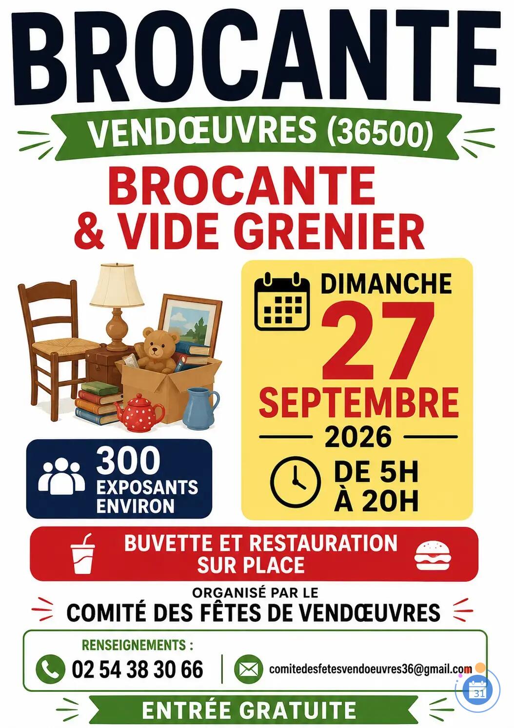 Image Le grand vide grenier de Vendoeuvres (photo 1)
