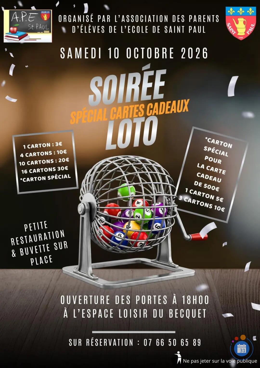 Image Soirée loto spécial cartes cadeaux (photo 1)