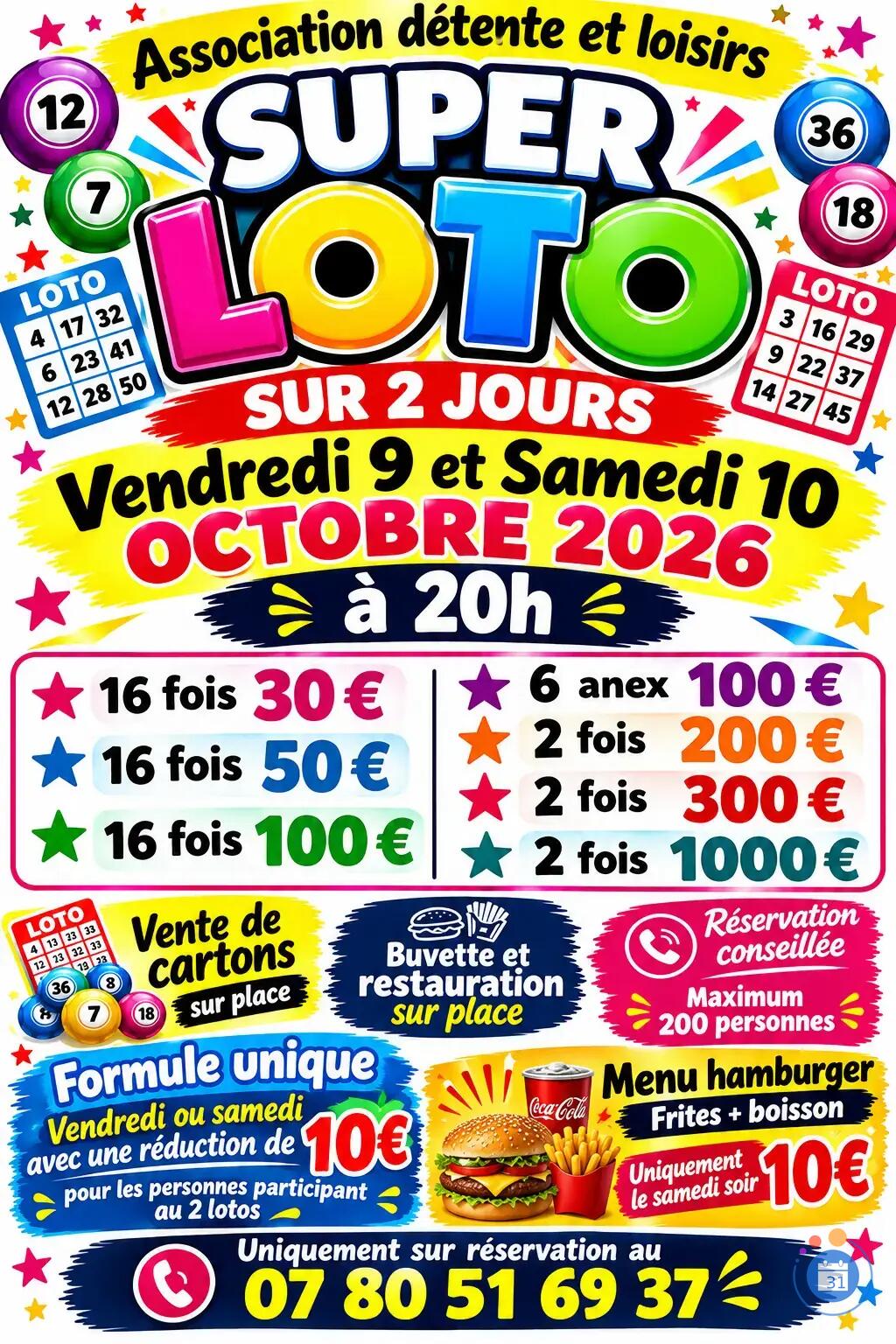 Flyer Super loto sur 2 jours