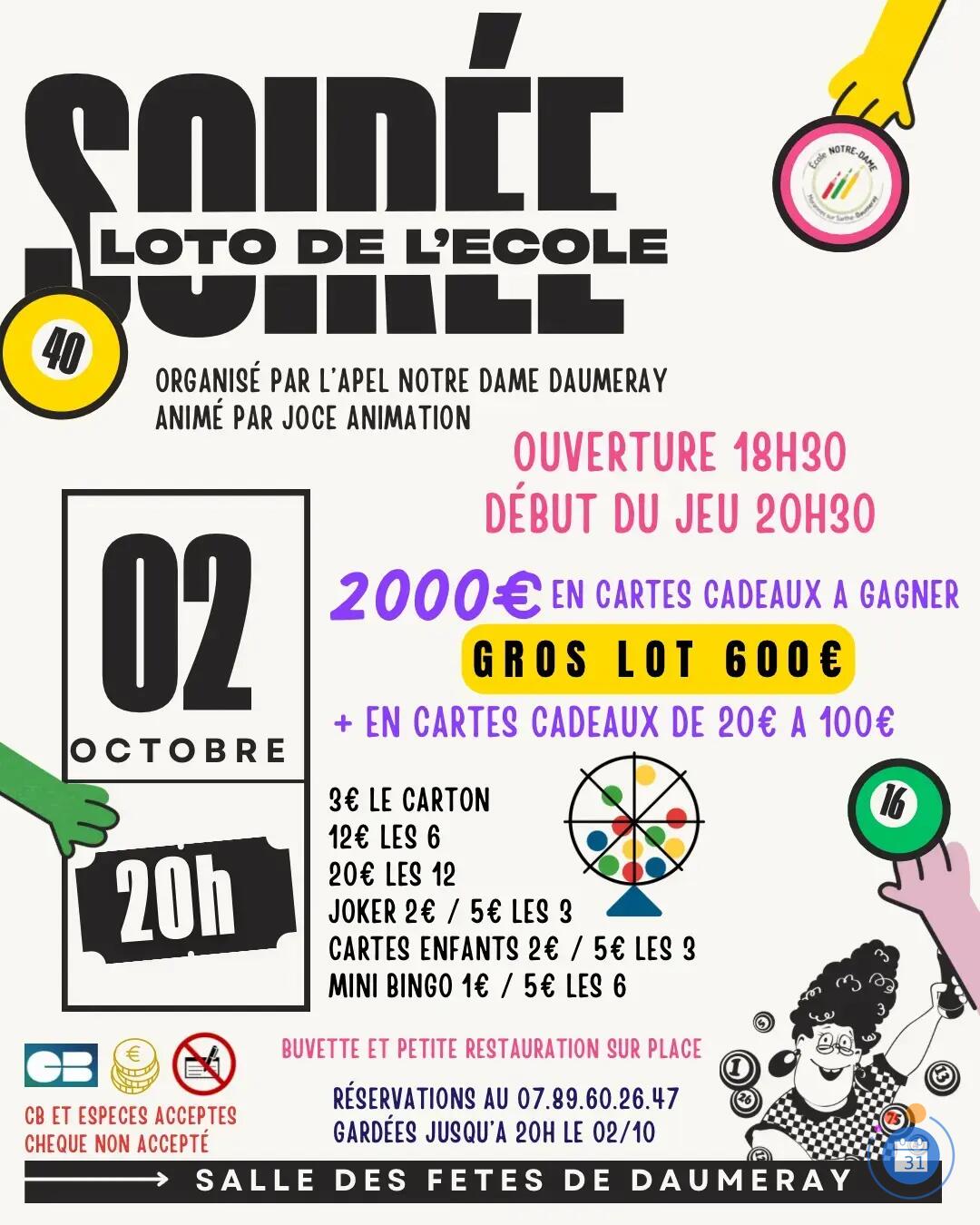 Image LOTO APEL NOTRE DAME DE DAUMERAY (photo 1)