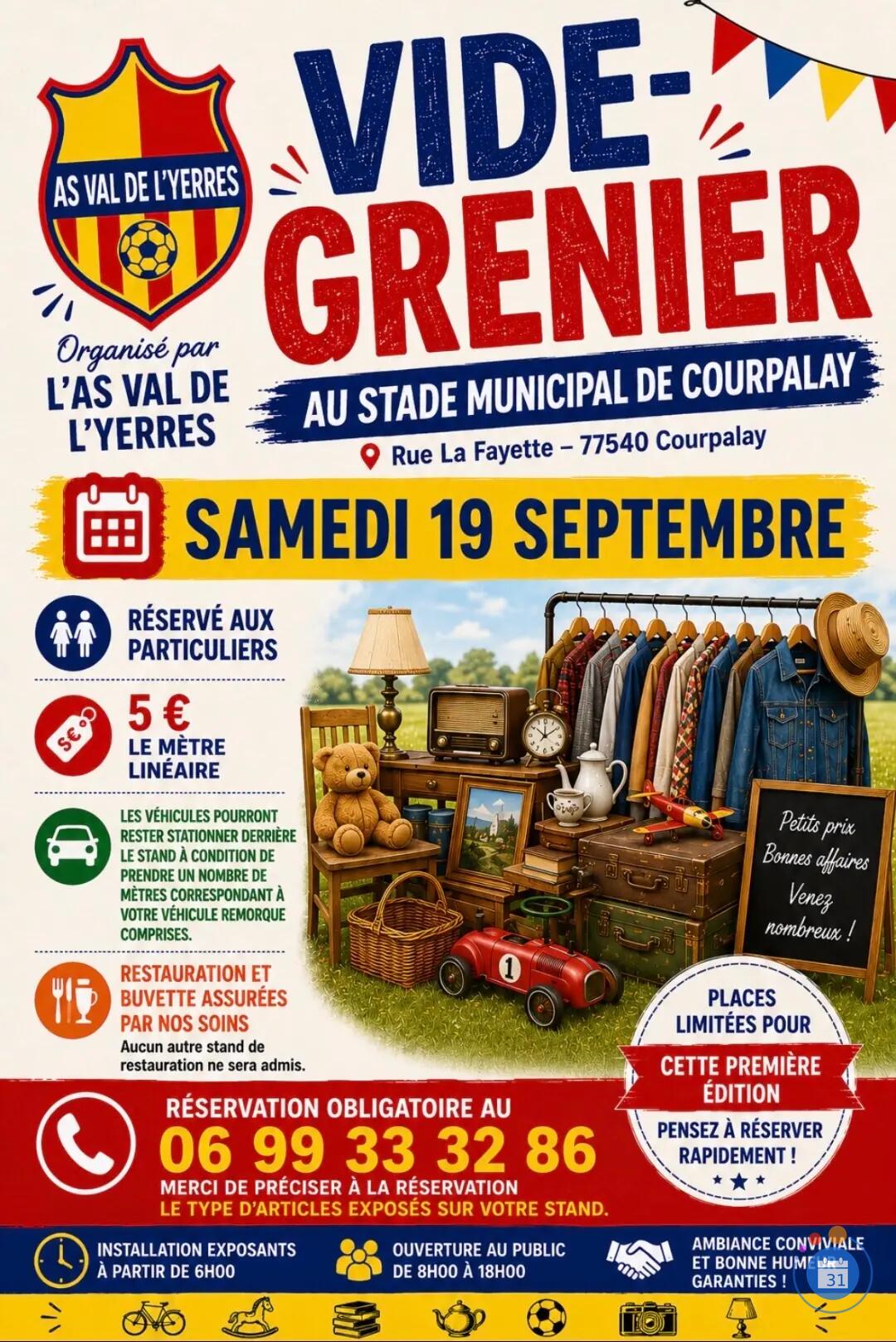 Image Vide grenier de l’as val de l’yerres (club foot) (photo 1)