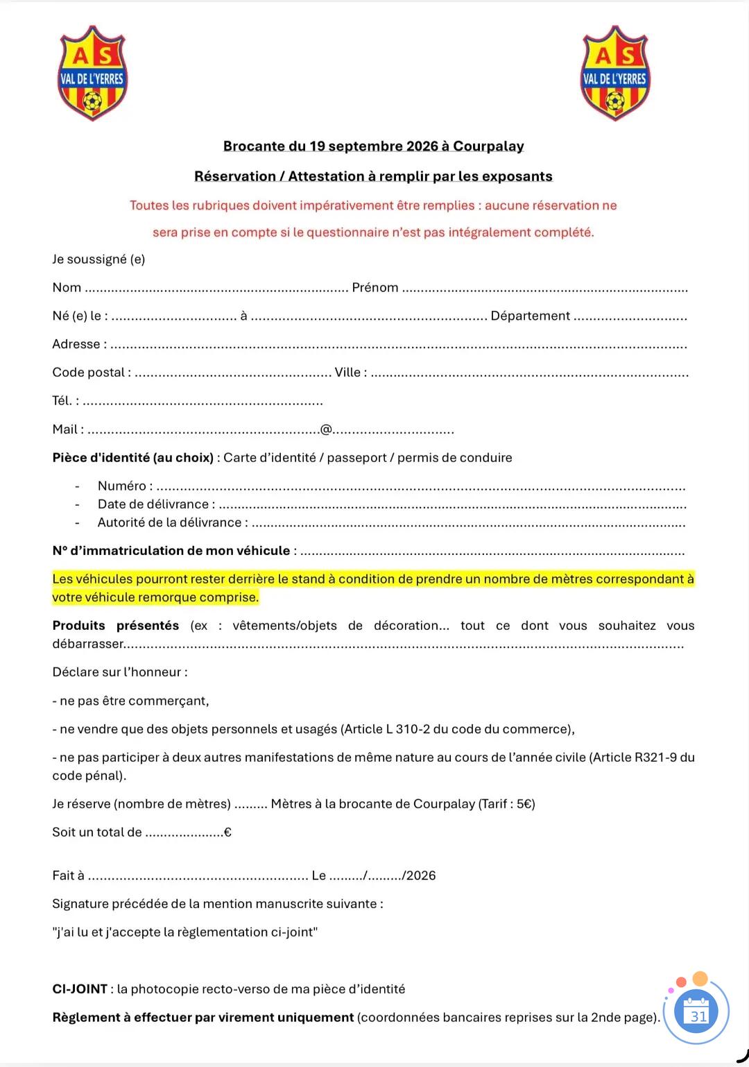 Image Vide grenier de l’as val de l’yerres (club foot) (photo 3)