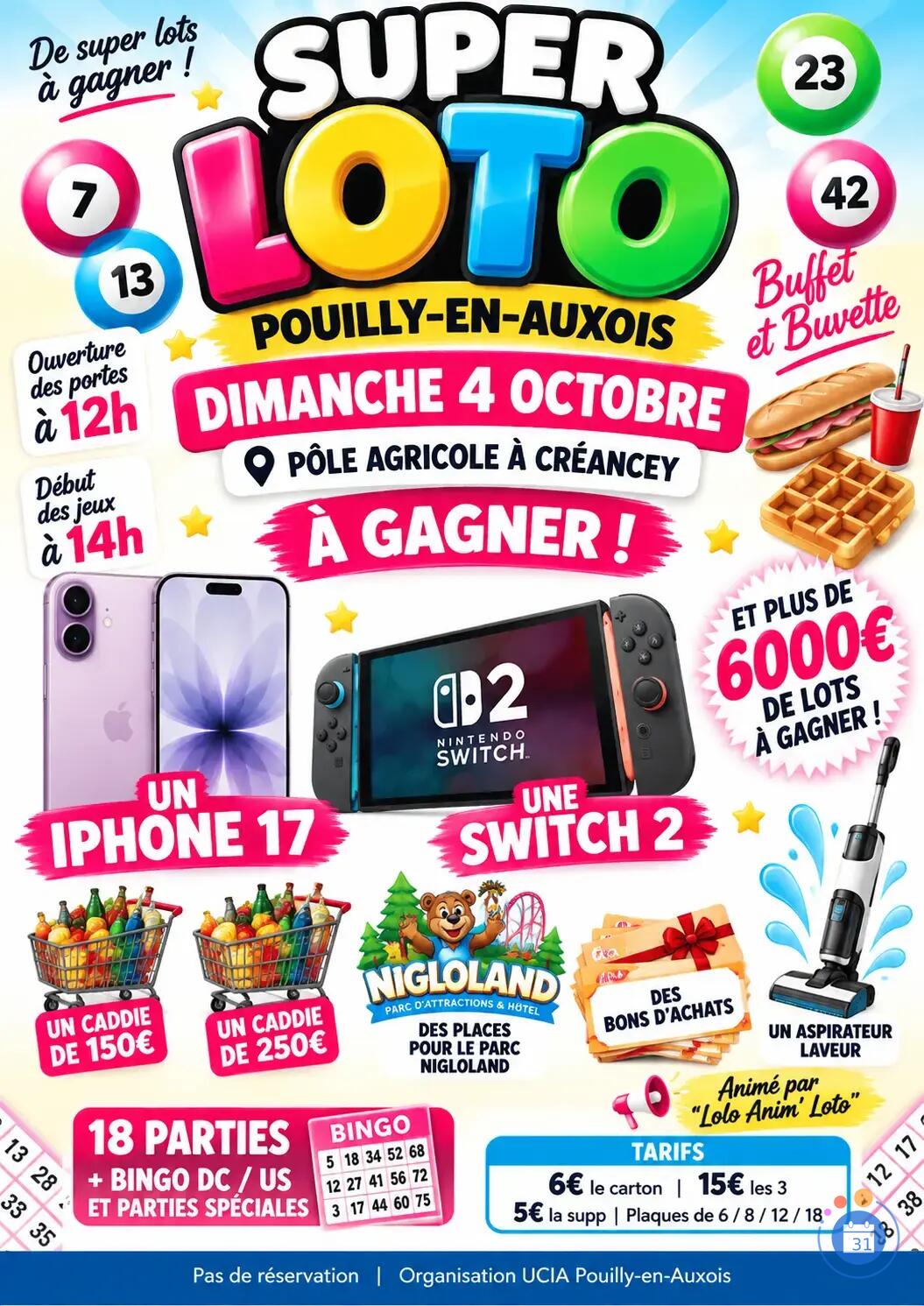 Image SUPER LOTO à Pouilly-en-Auxois (21) (photo 1)