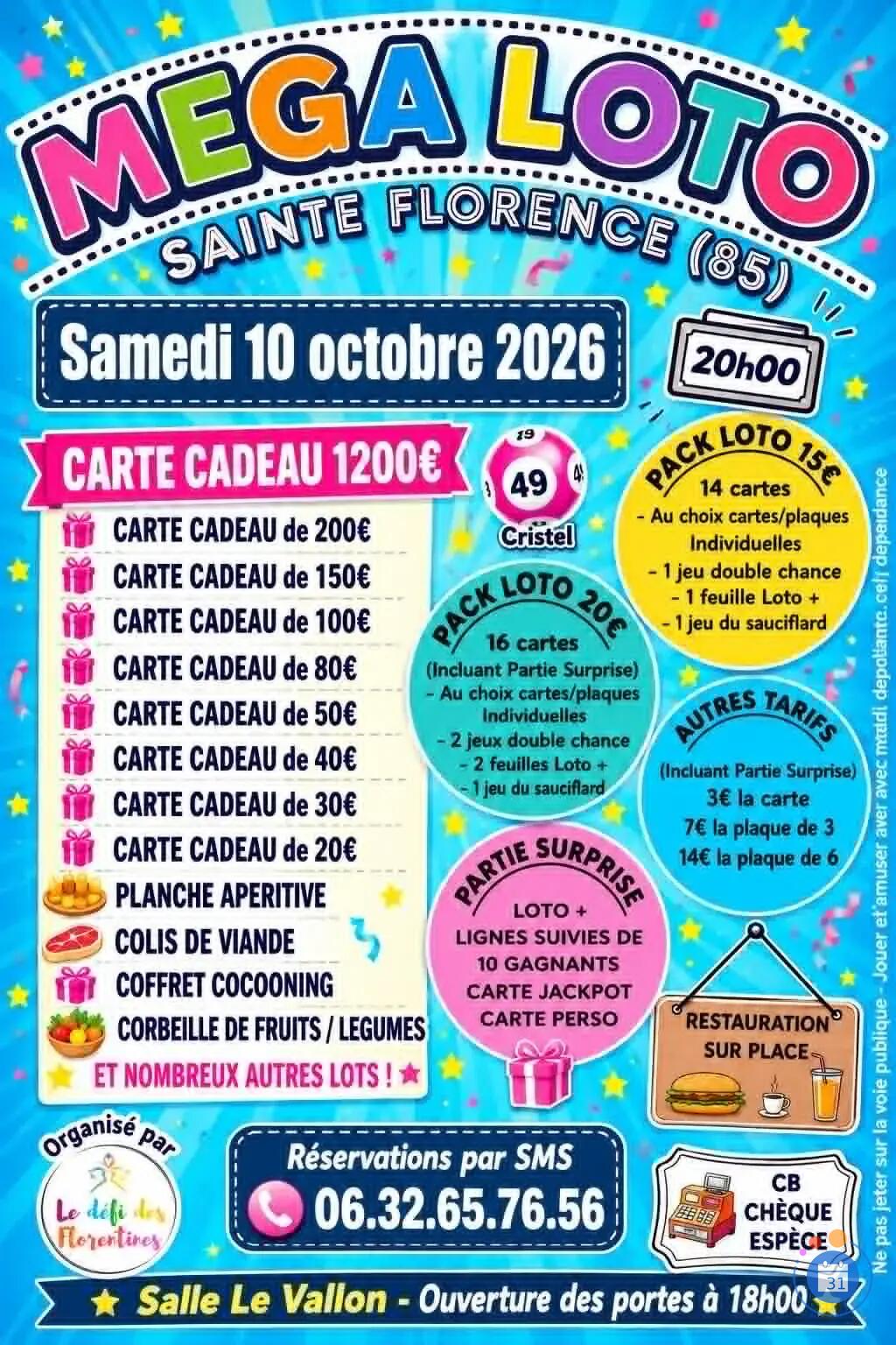 Image SAINTE FLORENCE/ ASS. LE DÉFI DES FLORENTINES / ANIMATION CRISTEL/NOUVEAUX PACKS (photo 1)