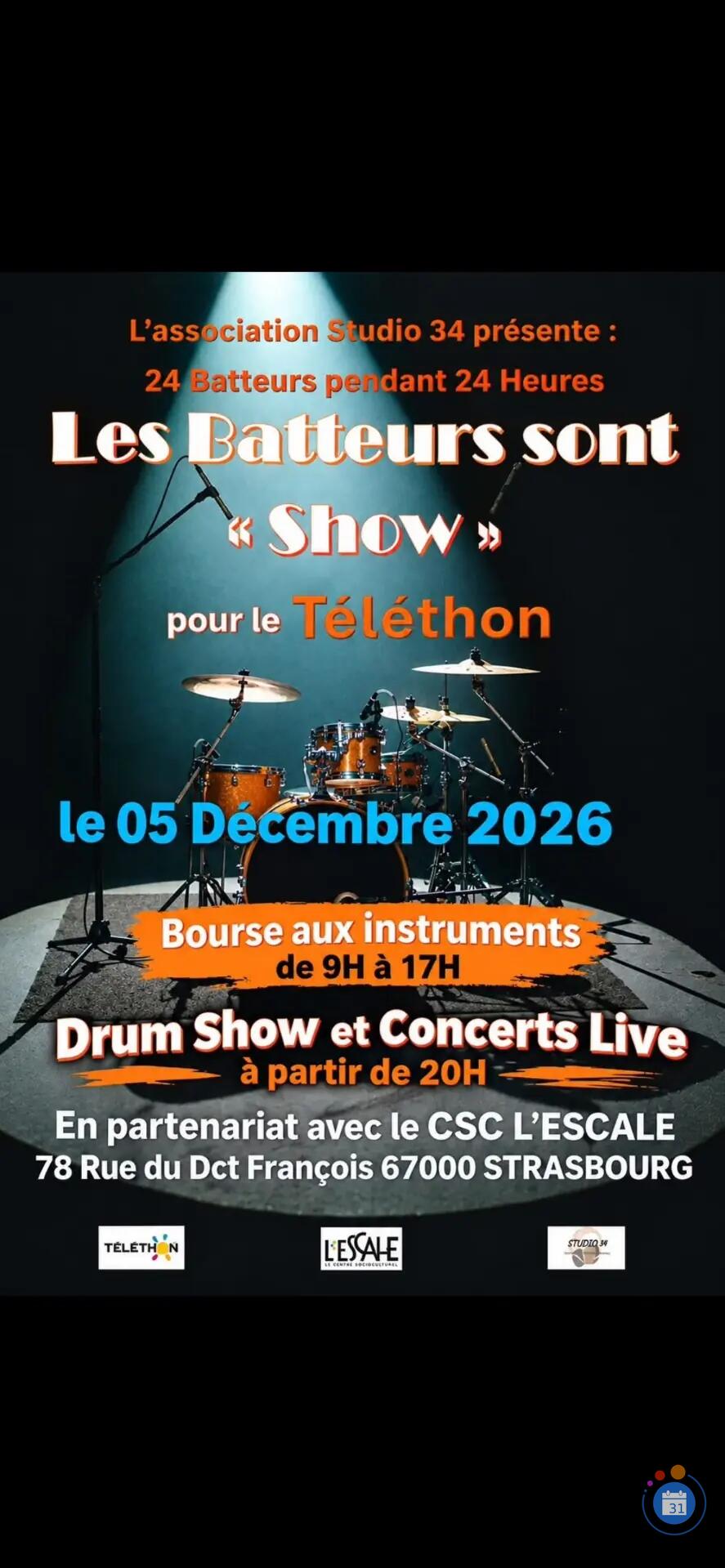 Image La bourse du drum Show pour le Telethon (photo 1)