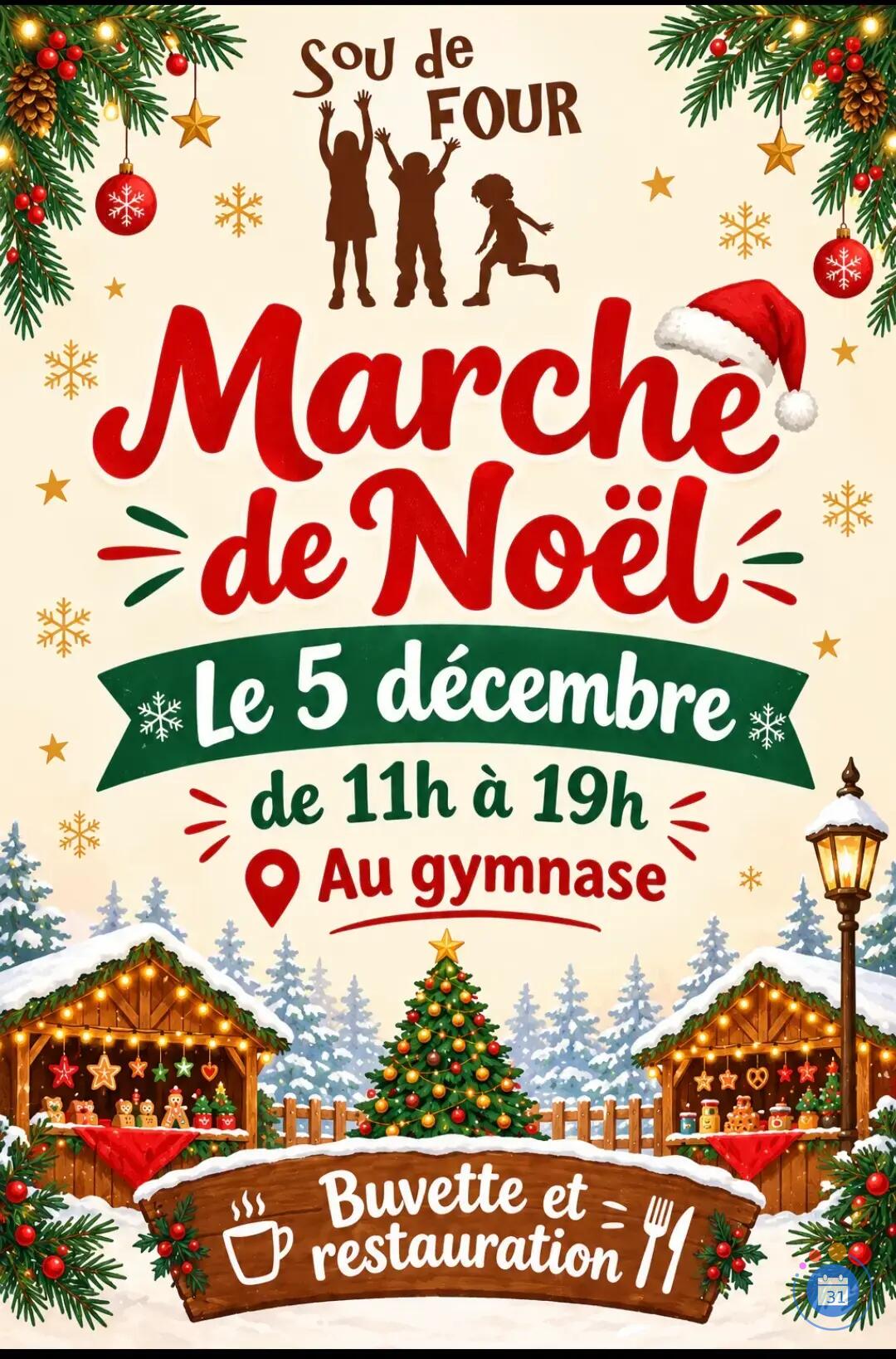 Image Marché de Noël 🎄 du sou des écoles de Four (photo 1)