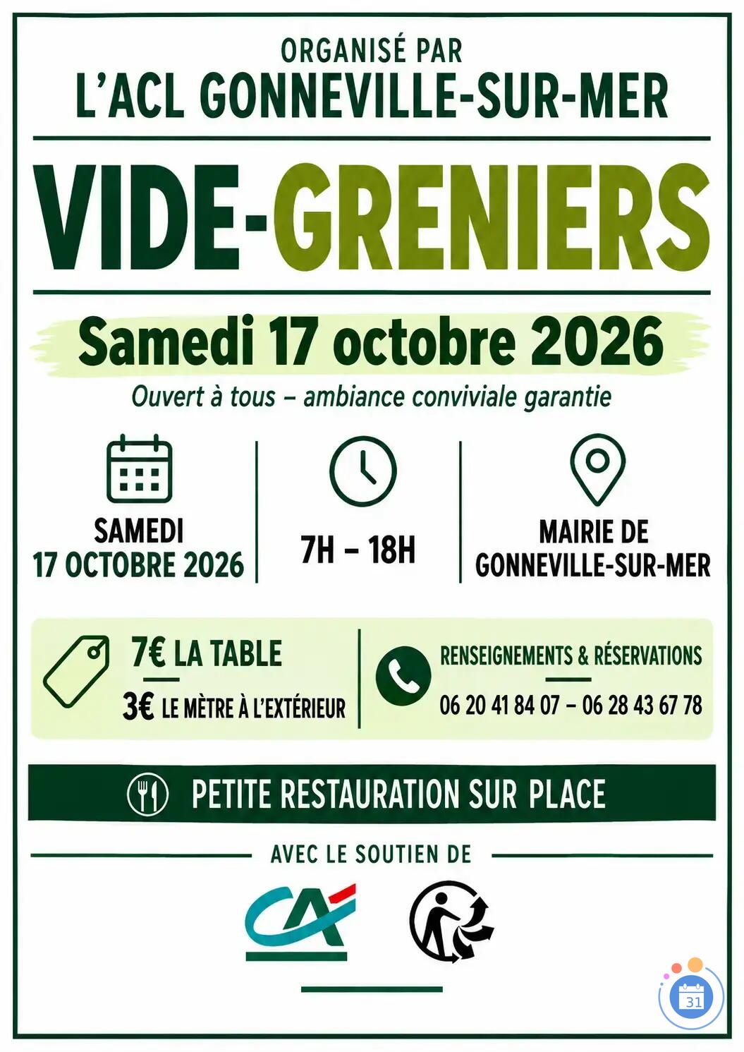 Image Vide-greniers ACL de Gonneville-sur-Mer (photo 1)