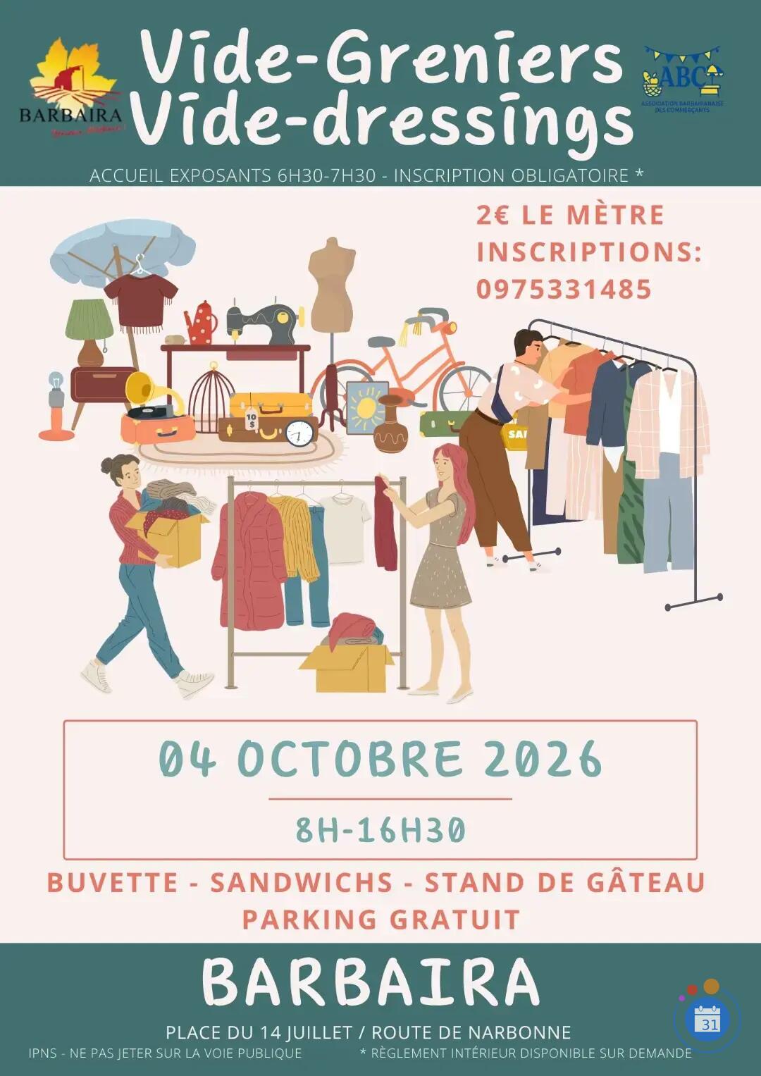 Image Grand vide greniers de barbaira (photo 1)