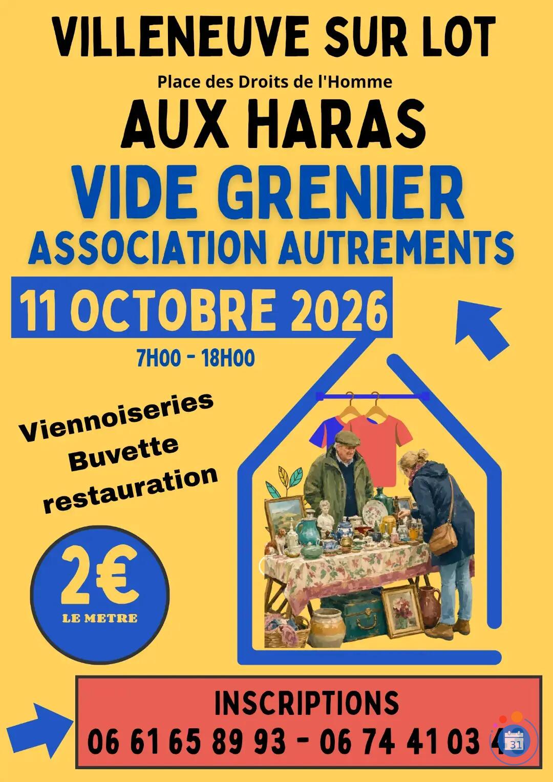 Image Vide grenier de l'association AUTREMENTS aux Haras (photo 1)