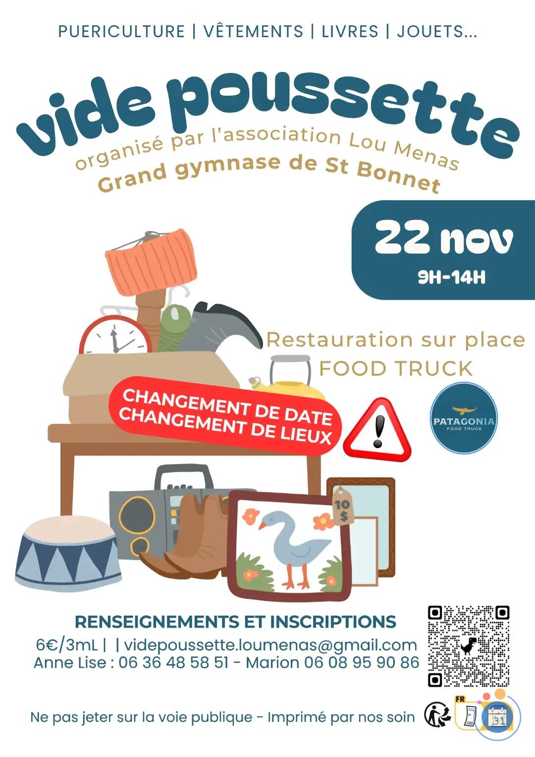 Image Vide poussette de l'Associaiton Lou Menas (crèche) de St Bonnet (photo 1)