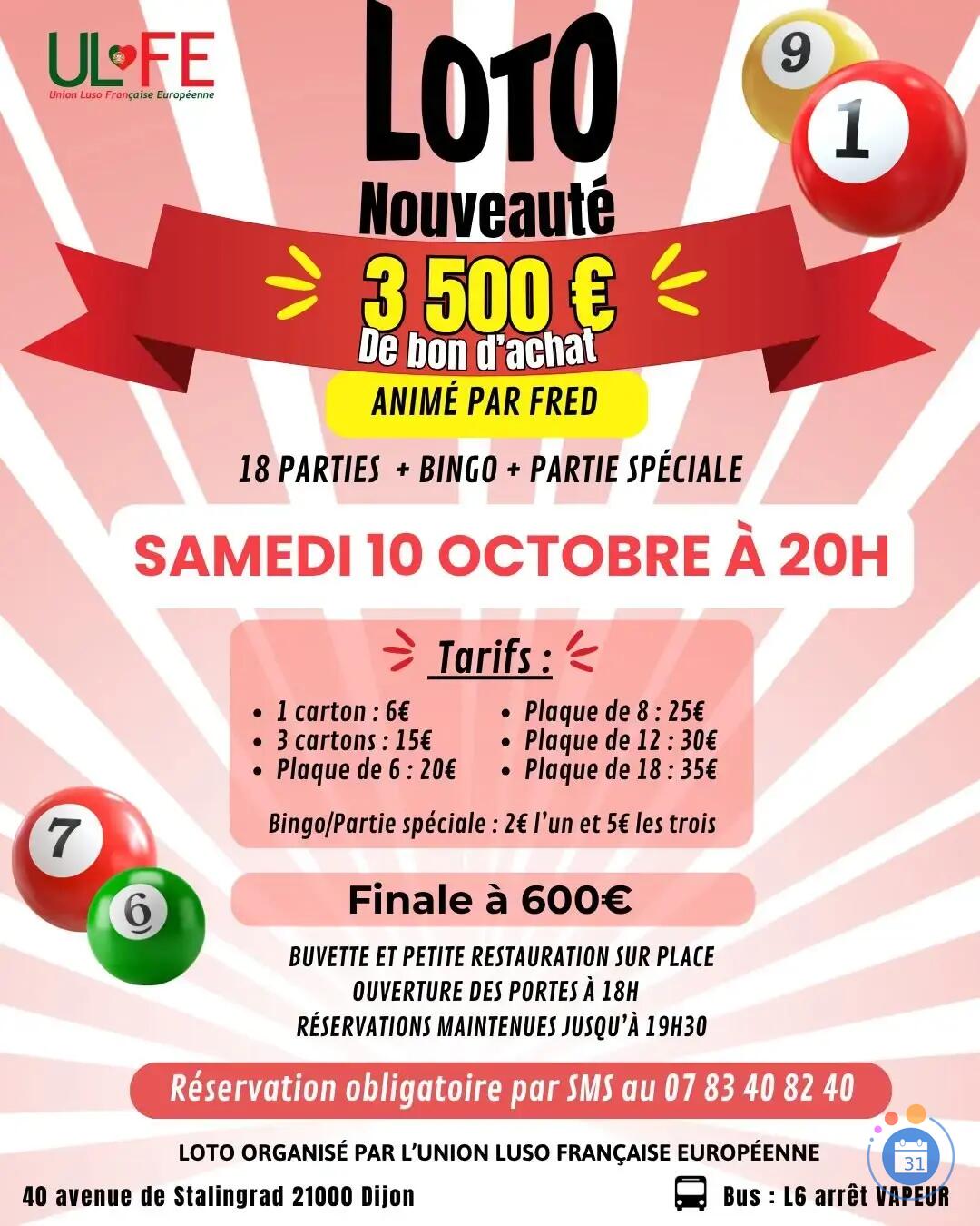 Image LOTO AVEC FRED (photo 1)