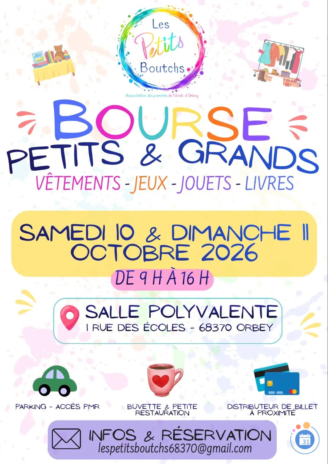 Image Bourse petits & grands - puériculture, vêtements, jeux, livres et jouets (photo 1)