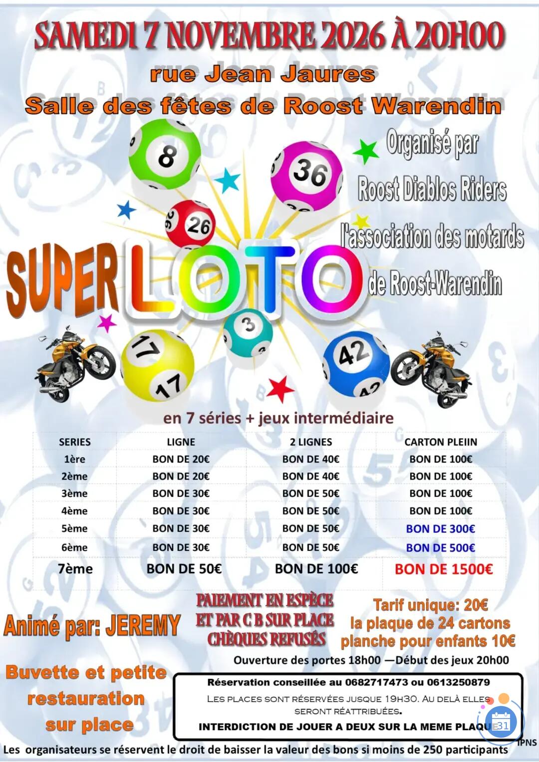 Image SUPER LOTO SEMI NOCTURNE (photo 1)
