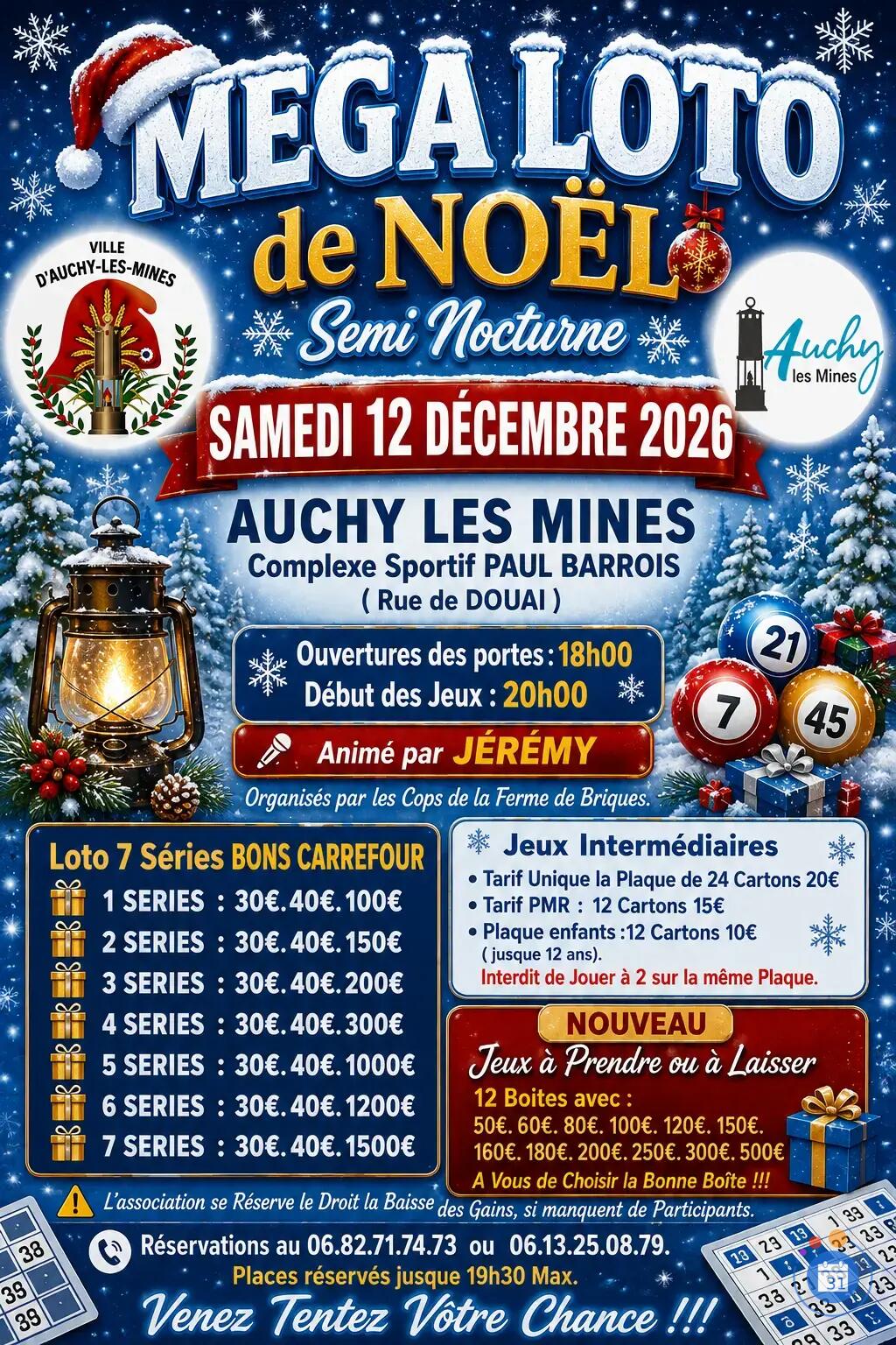 Flyer MEGA LOTO de NOEL Semi Nocturne