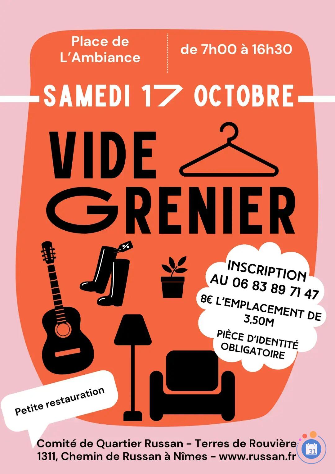 Image Vide-grenier du comité de quartier Russan-Terres de Rouvière (photo 1)