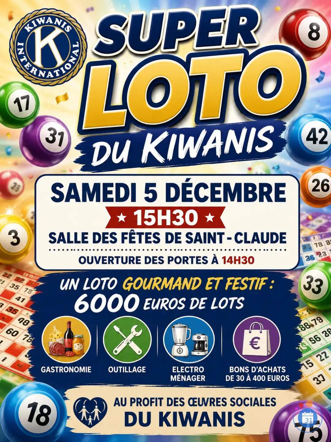 Image Super loto du kiwanis (photo 1)