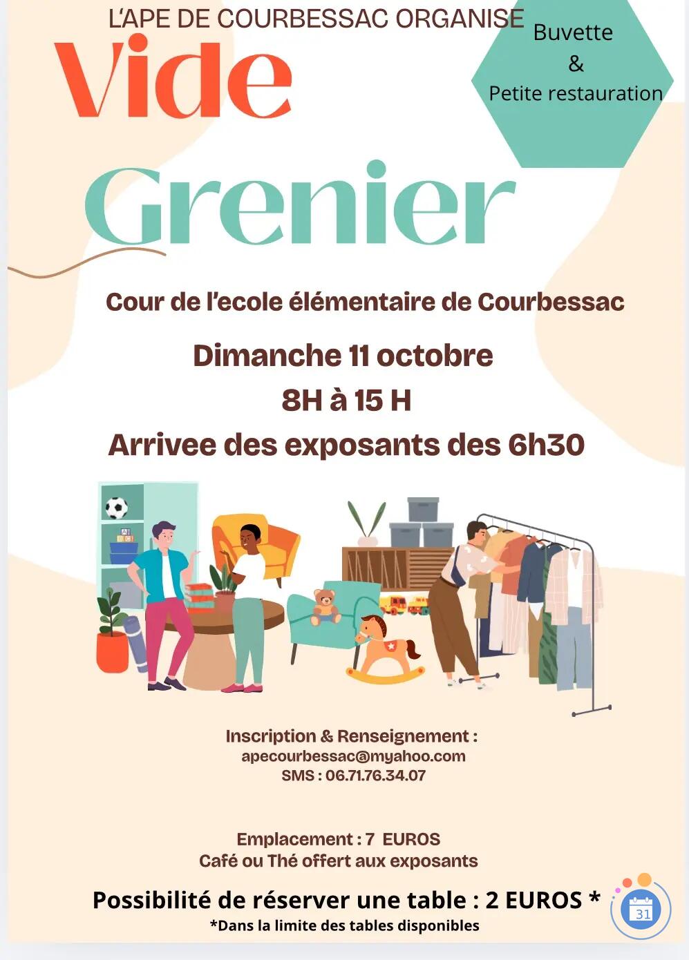 Image Vide grenier de l’Ape Courbessac (photo 1)